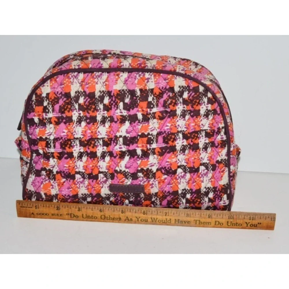 Vera Bradley Houndstooth Tweed Cosmetic Travel storage Bag 10